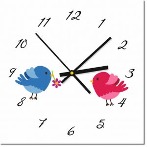 Ideja za poročno darilo: Steklena ura Luminum s ptički